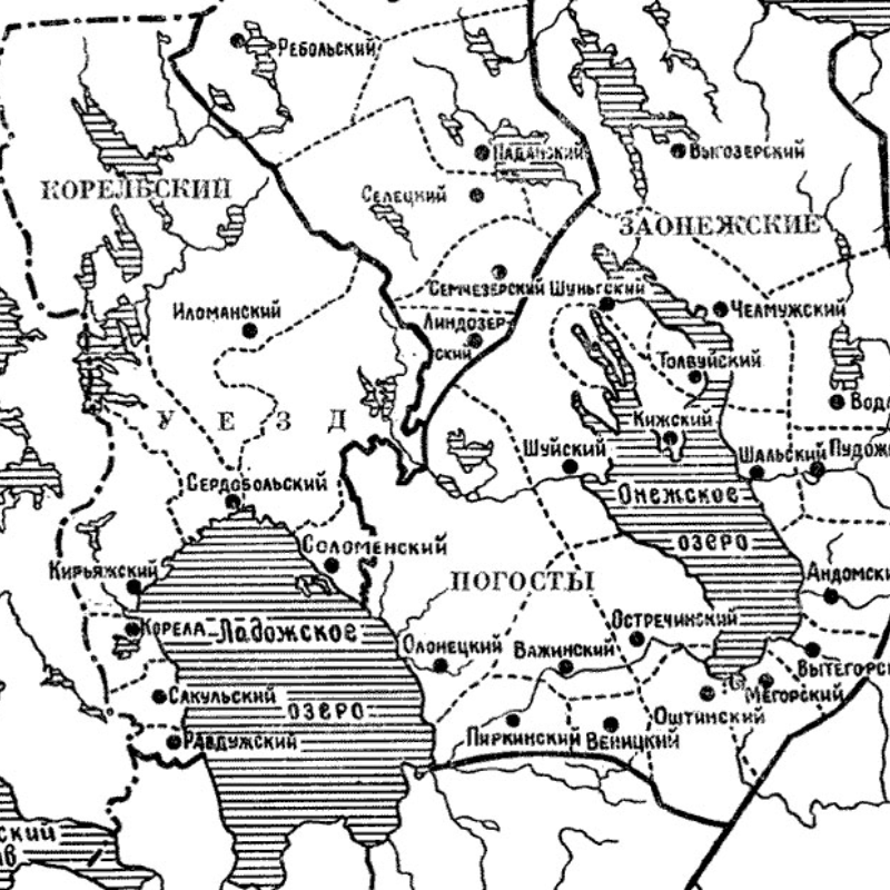 Карта северо запада ладоги